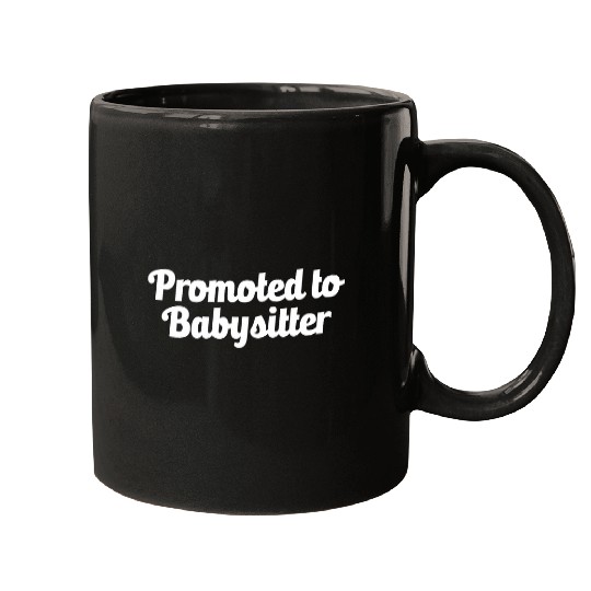 Promoted to Babysitter Grandparents Fathers Mothers Day Gift Mugs
