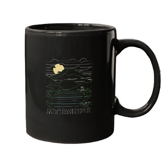 Mt Rainier National Park Art Washington Hike Mountains Mugs