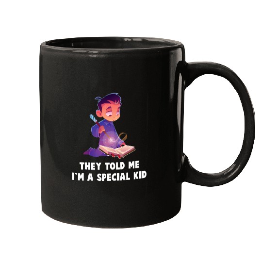 warlock 2y told me im a special kid 2magician 2school Mugs