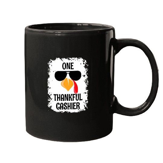 One Thankful Cashier Thanksgiving 1 Mugs