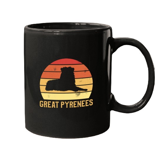vintages Retro Great Pyrenees Dog Lover Mugs