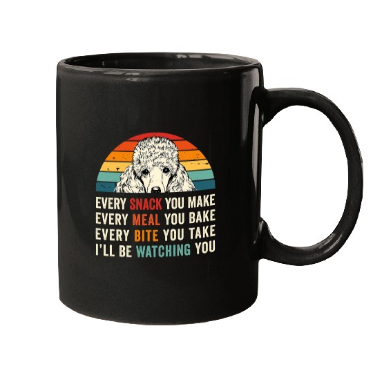 Retro Every snack you make Every meal you bake Dog Mom Dad 16 Mugs