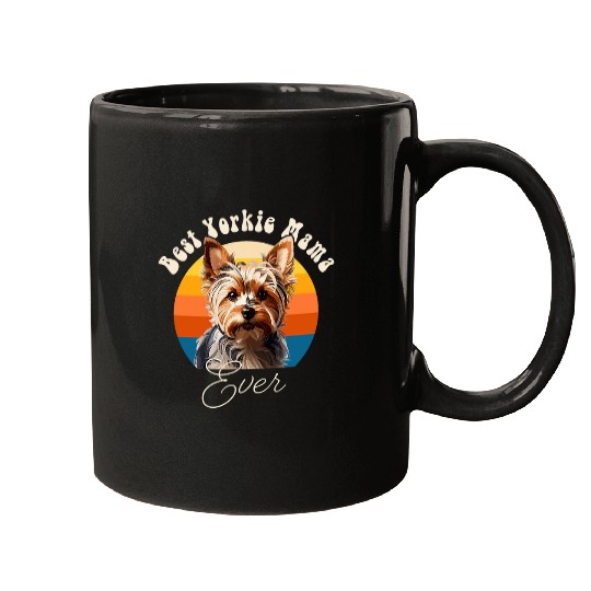 Retro bests Yorkie Mama Ever Dog Mom Yorkshire Terrier Mugs