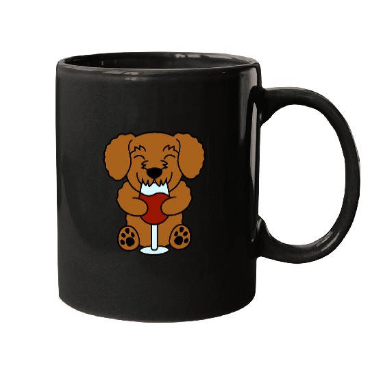 Wines Lover Goldendoodle Dog Mugs