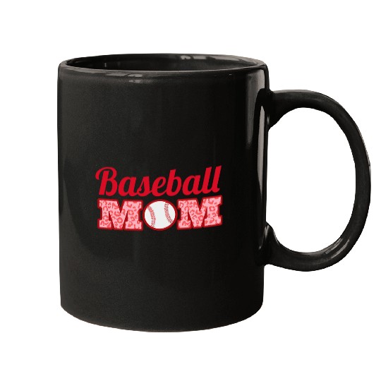Womens Baseball Team Women Game Lettering Quote Mother Baseball Mom Mugs