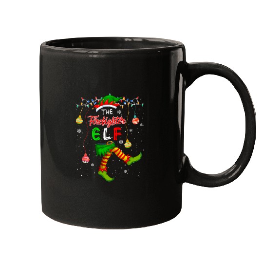 The Firefighter Elf Christmas Costume Elf Proud Job Lover Mugs