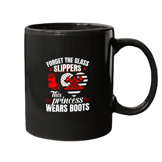 This Princess Wears Boots Funny Female Firefighter Women Mugs