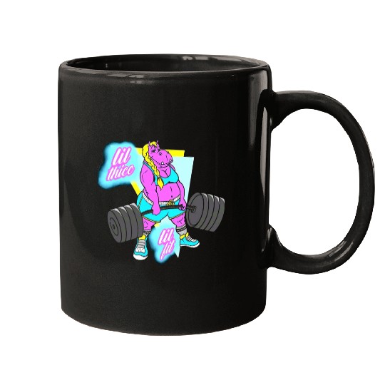 Lil Thicc Lil Fit Weightlifting Bodybuilding Gym Workout Mugs