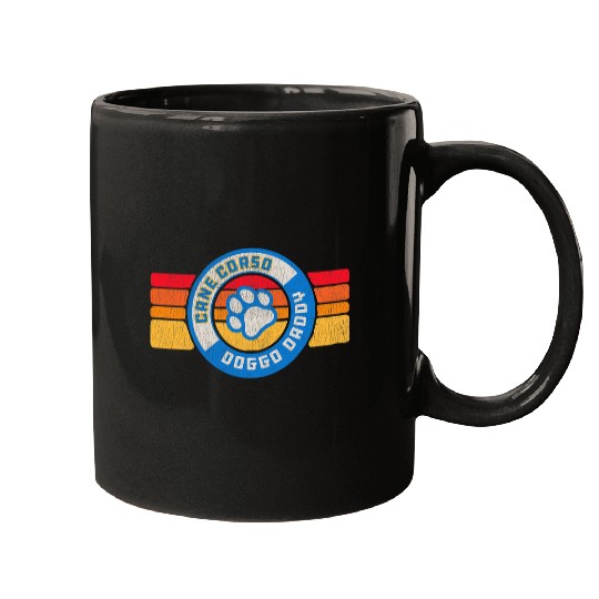 Retro Cane corso Doggo Daddy 80s vintages Dog Dad Mugs
