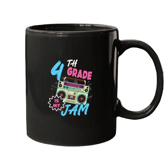 4th Grade Is My Jam vintages 80s Boombox Teacher Student Mugs