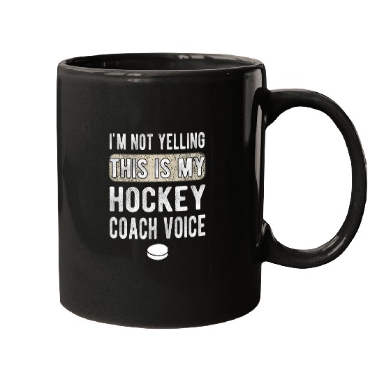 This Is My Ice Hockey Coachs Voice Ice Hockey Coaching Mugs