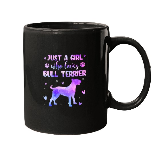 Just A Girl Who Loves Bull Terrier Dog Lover Gifts Mugs