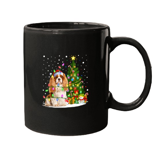 xmass Tree Santa Cavalier King Charles Spaniel Dog Christmas Mugs