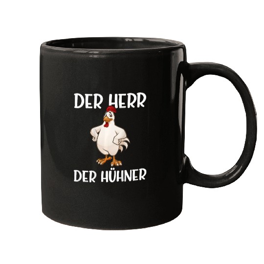 Mens Backprint The Lord of Chickens Farm Sayings Farmer Chicks Mugs