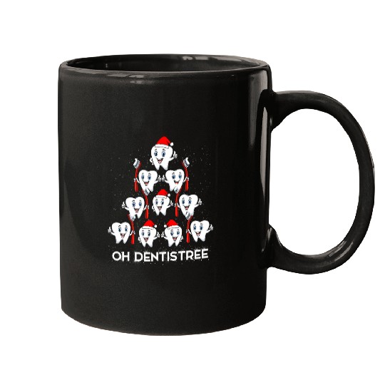 Oh Dentistree dentists Dental Christmas Tree Tooth Doctor Mugs