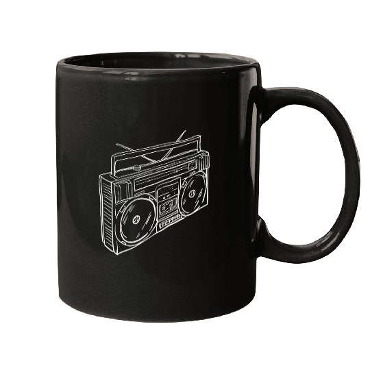 80s 90s Old School Music Hip Hop Beatbox Boombox Mugs
