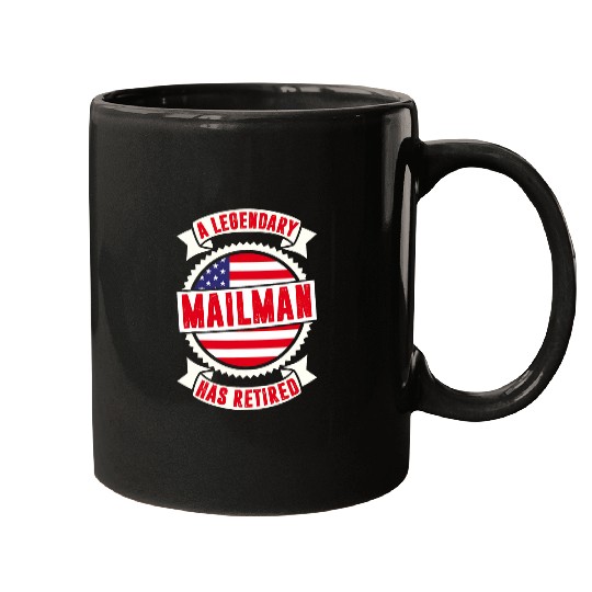 A Legendary Mailman Has Retired USA US Flag Postal Mugs