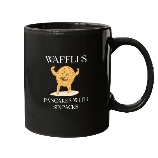 Waffle Pancake with Sixpack Fitness Gym Funny Mugs