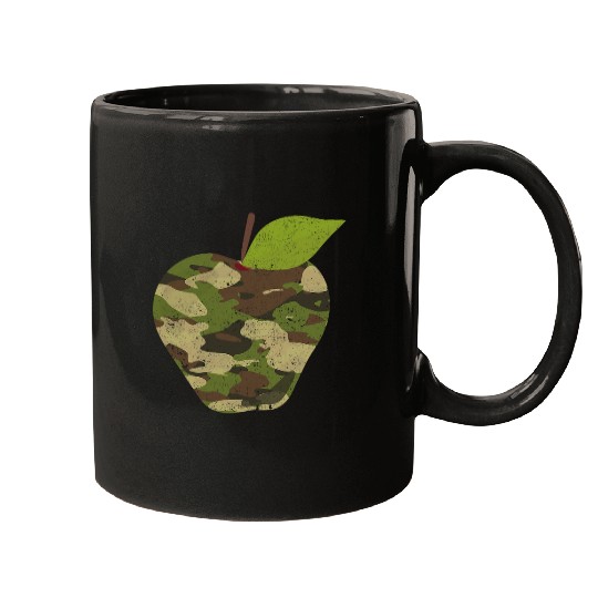 Camo Apple First Day Of School Teaching Team Student Teacher Mugs