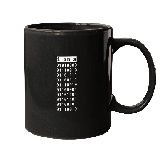 Funny I Am A Programmer In Binary Language Computer Codding Mugs