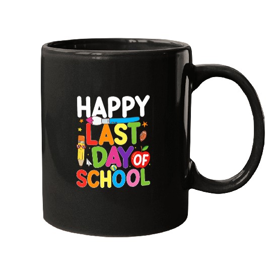 Happy Last Day of School Teacher Student Summer Graduation 2 Mugs