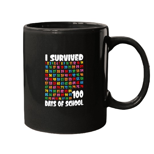 Funny School Boys Girls Kids 100 Days Of School Student Math 1 Mugs