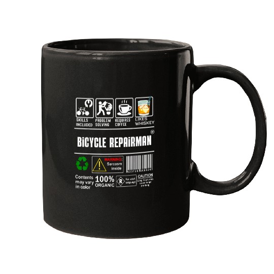 Bicycle Repairman Skills Included Bike Lovers Coffee Whiskey Mugs
