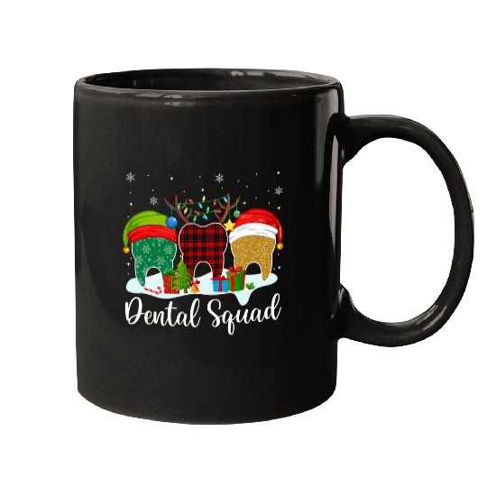 Merry Christmas Tooth Santa Claus Dental Assistant Xmas Mugs
