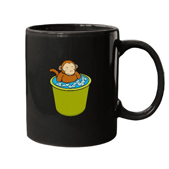 Monkey Ice Bathing Healthy Hobby Mugs