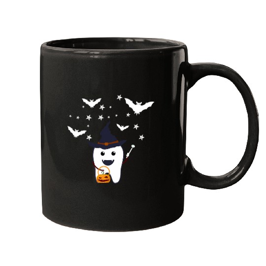 Witch Tooth Treat Or Trick Halloween dentists Funny Hallowee Mugs