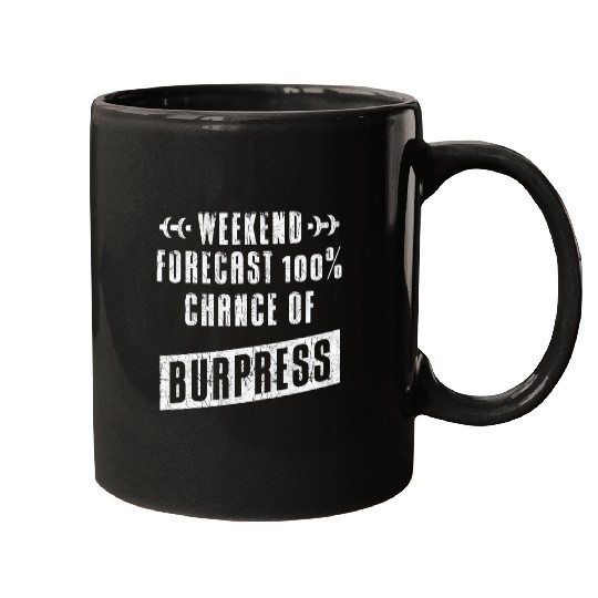 Weekend Forecast 100 Chance Of Burpees Workout Gym Mugs
