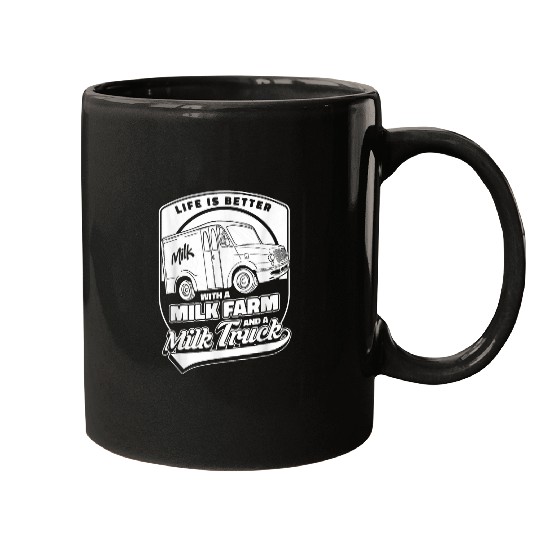 Milk Farm Farming 2Farmer Dairy Cow Milk Truck Mugs