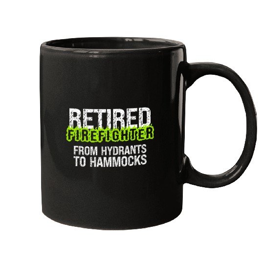 Mens Retiring Firefighter From Hydrants To Hammocks Vacation Mugs