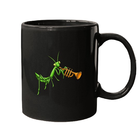 Praying Mantis Violin Bug Catcher Musical Instrument Mugs