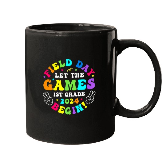 1st grade field day 2024 let game begin kid teacher girl Mugs