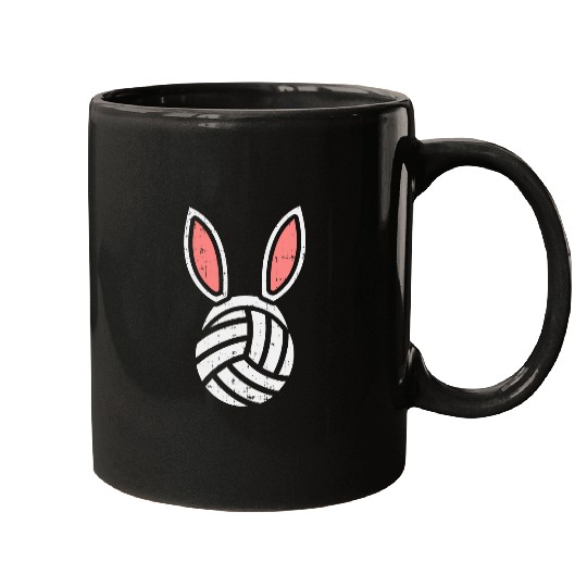 Volleyball Bunny Ears Funny Easter Player Coachs Gift Mugs