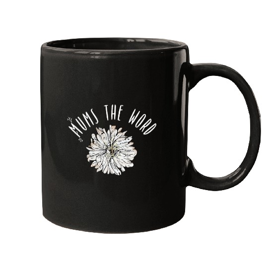Mums The Word Chrysanthemum White Pink Flower Florist Gift Mugs