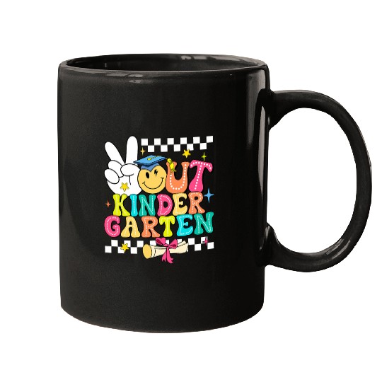 Peace Out Kindergarten Teacher Student Last Day Of School Mugs