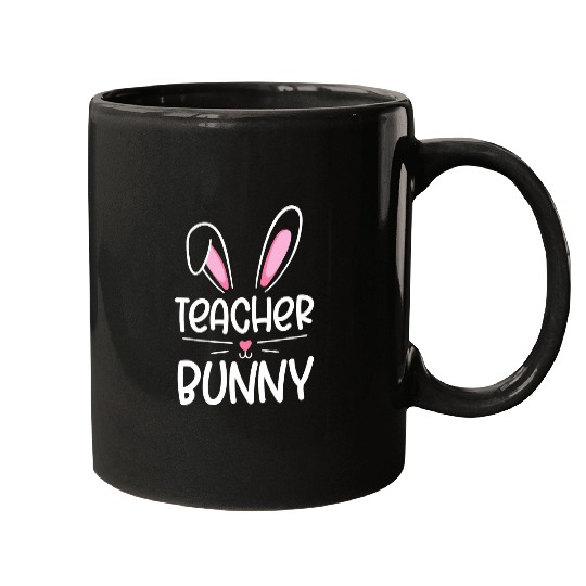 teacher bunny happy easter day men women matching family Mugs