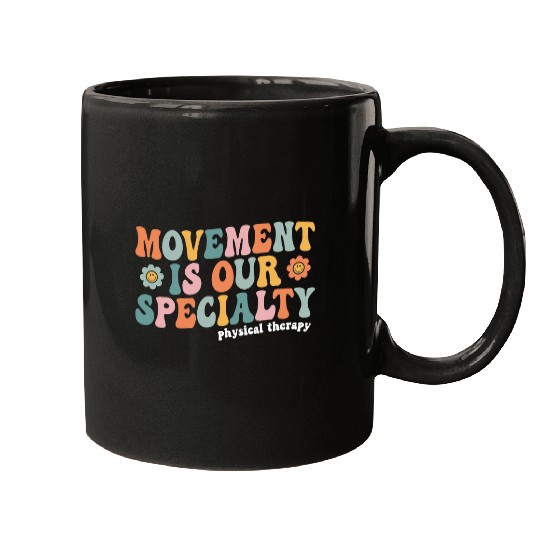 Movement Is Our Specialty Retro Physical Therapy Therapist 1 Mugs