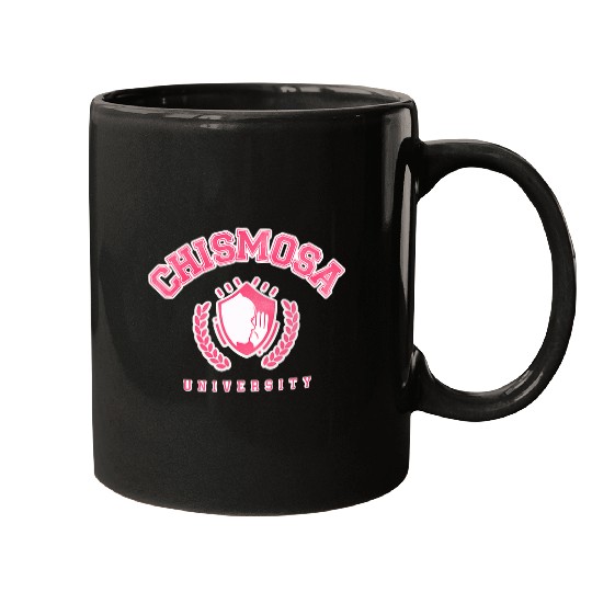 Funny Latino Chismosa U Pink and White Gossip Student Mugs