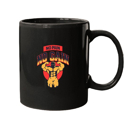 No Pain No Gain Inspirational Fitness Tee Mugs