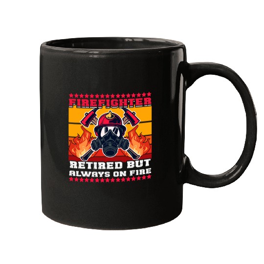 Volunteer Firefighter Fireman Retired on Fires 2Firefighters Mugs