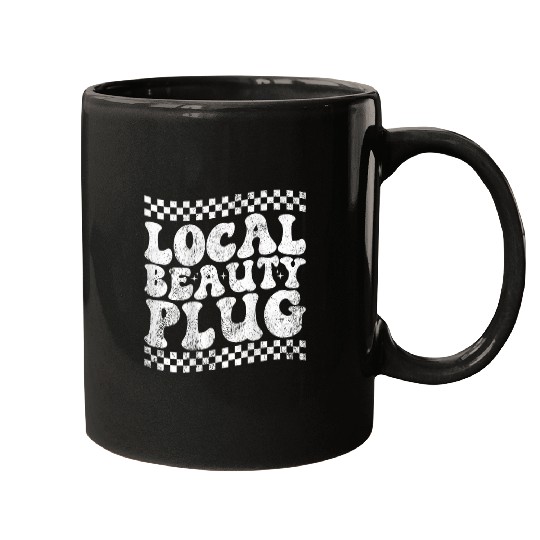 vintages Local Beauty Plug BACK Makeup Artist Esthetician Mugs