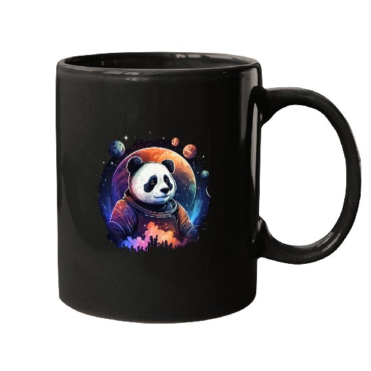 Outer Space Panda on Galaxy Astronaut Panda 21 Mugs
