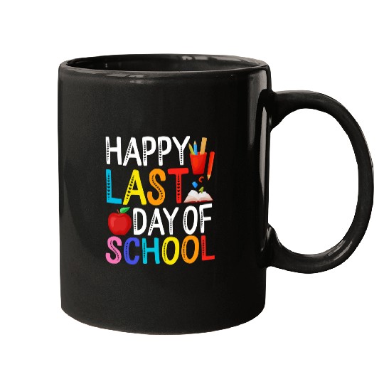 Happy Last Day Of School Teacher Appreciation Student Gift 3 Mugs