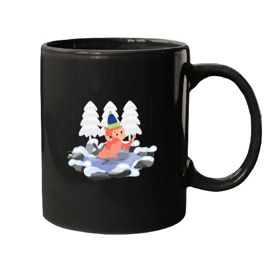 Monkey Ice Bathing Winter Refreshing Bath Mugs