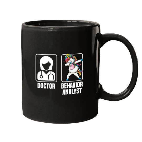 Doctor Vs Behavior Analyst Unicorns ABA Therapist Mugs