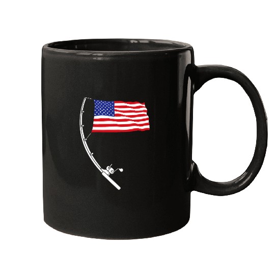 4th Of July Fishing Patirotic Fisherman Military Veteran Mugs