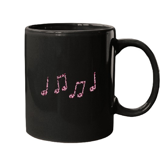 Music Note Cute Pink Leopard Print Music Teacher Outfit Mugs